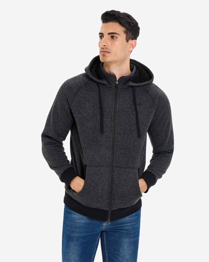 Unisex Romano Zip Jacket Black Marle Fila UK