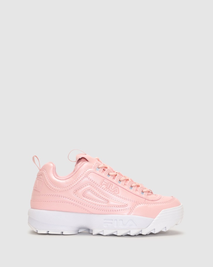 Rosquarz/Rosquarz/White Fila UK Women's Disruptor II Pearlized
