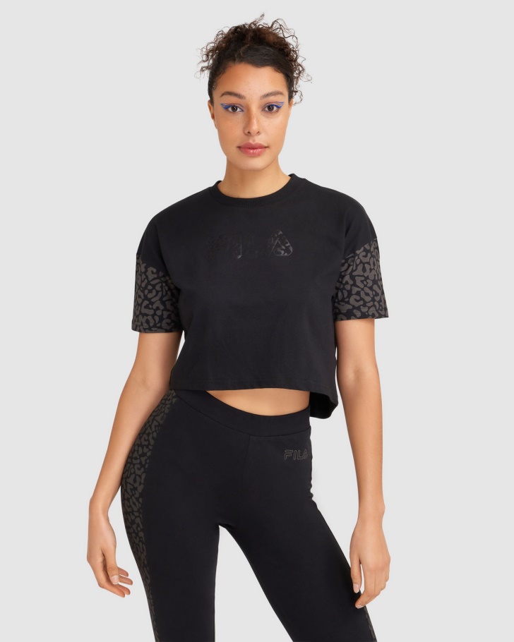 Black Fila UK Women's Tano Tee