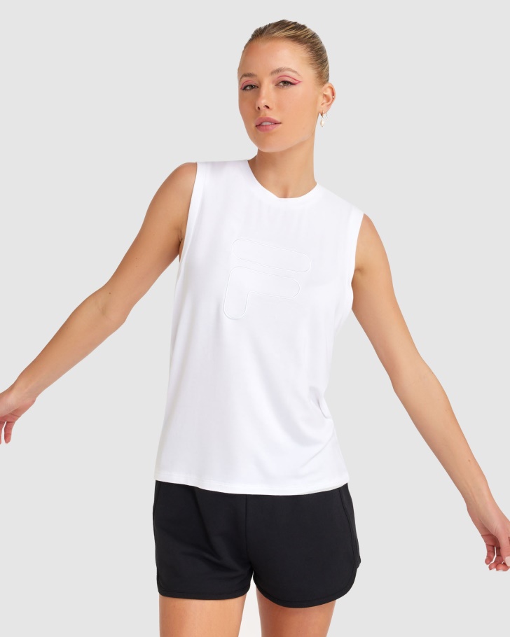 White Fila UK Women's Spencer Tank