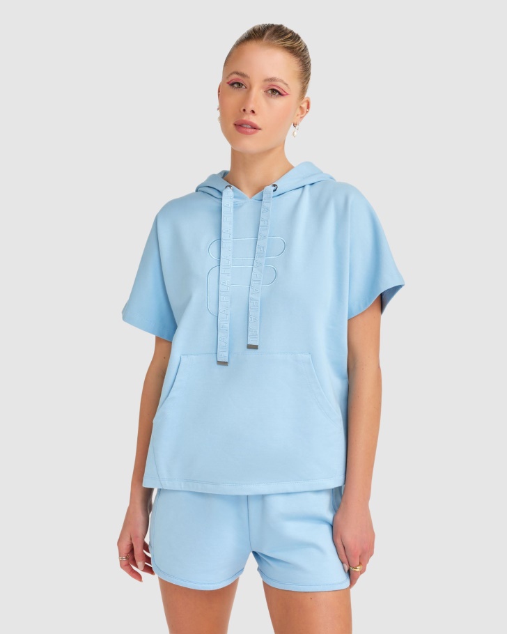 Fila UK Women's Spencer SS Hoody Glacier Lake