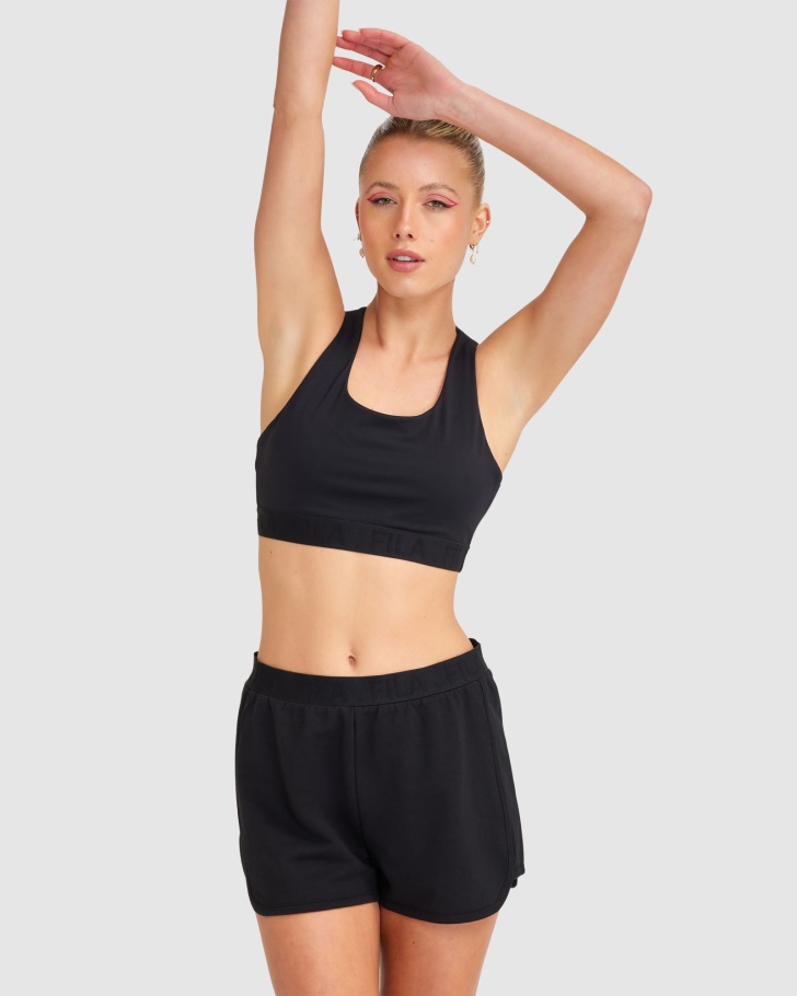 Women's Spencer Crop Top Black Fila UK