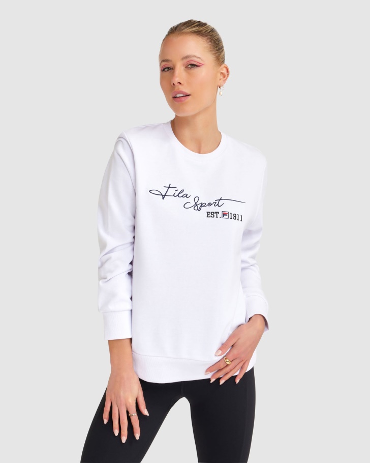 White Women's Cinzia Crew Fila UK