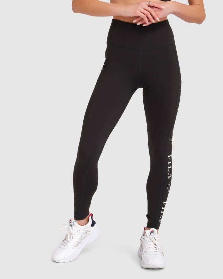 Black Fila UK Women's Elektra Tight
