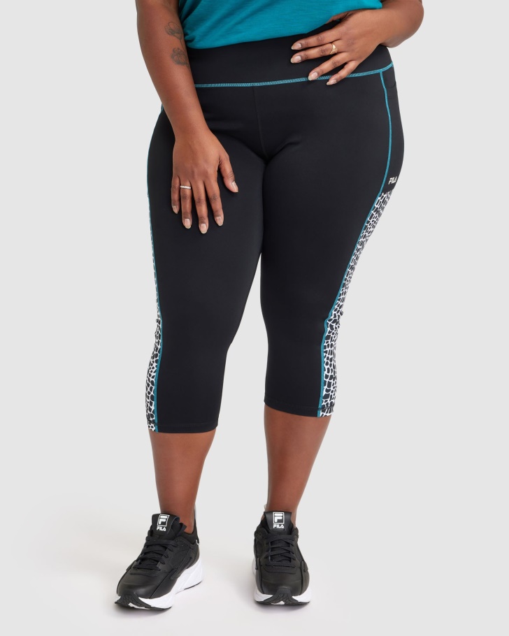 Women's Rebecca 3/4 Tight Black Fila UK