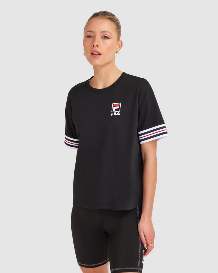 Women's Chiara Tee Black Fila UK