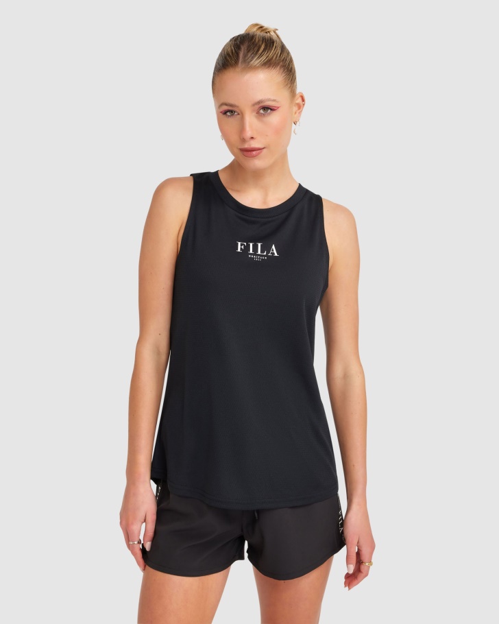 Women's Elektra Tank Fila UK Black