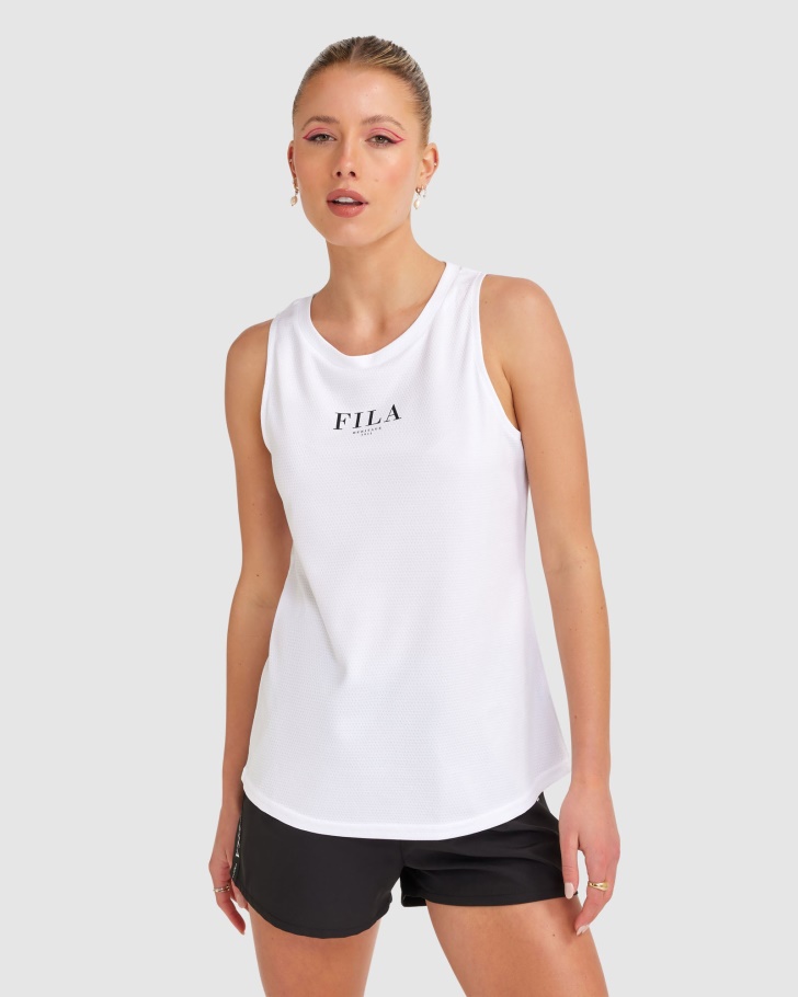 White Fila UK Women's Elektra Tank