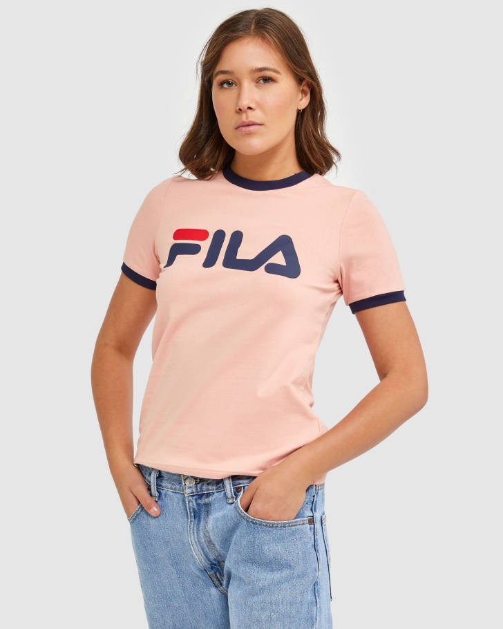 Classic Women's Ringer Tee Fila UK Mellow Rose