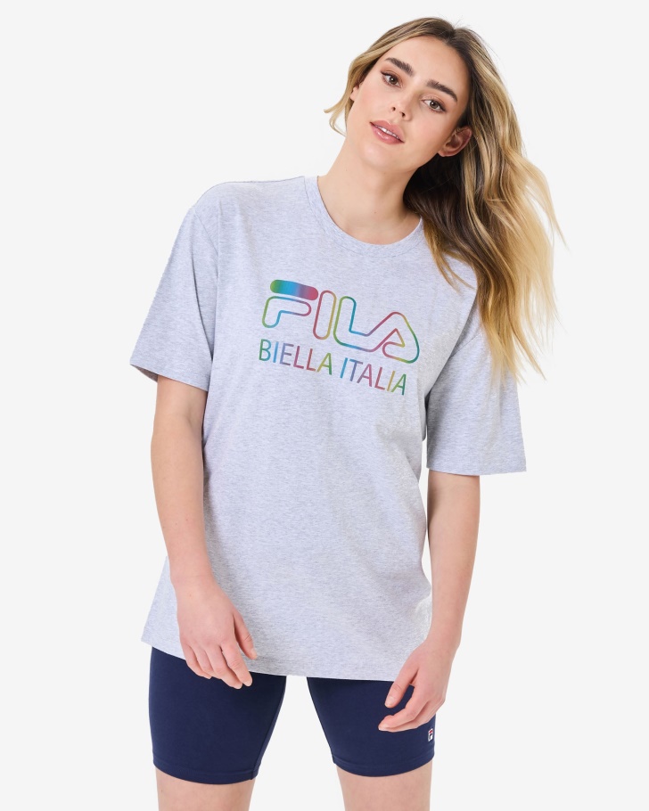 Light Grey Marle Maddy Oversized Tee Fila UK