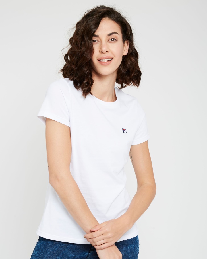 Women's Volara Badge Tee Fila UK White