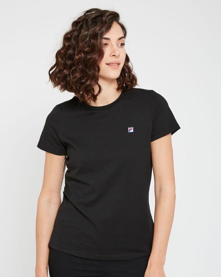 Fila UK Black Women's Volara Badge Tee