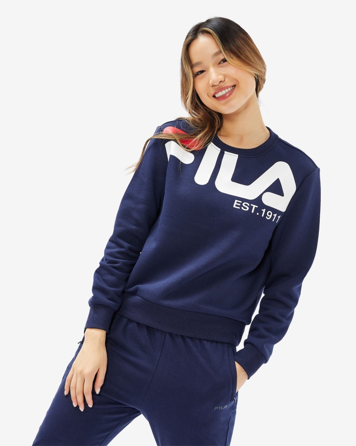 Women's Grazia Crew New Navy Fila UK