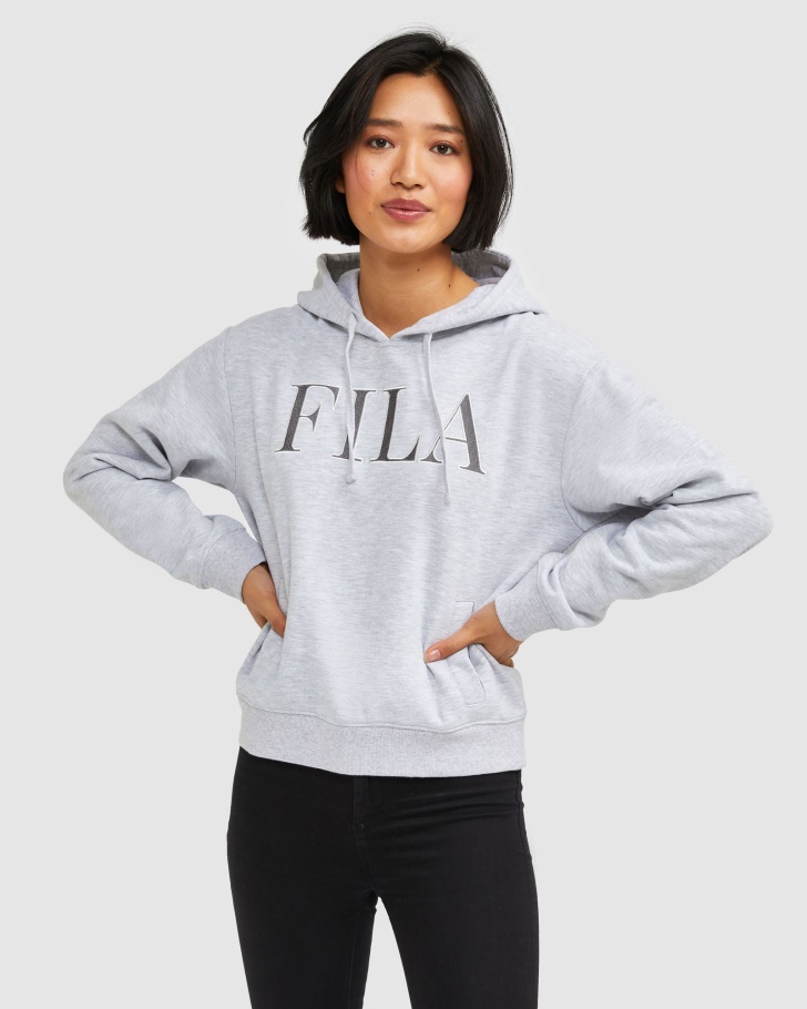 Fila UK Light Grey Marle Women's Isidora Hoody