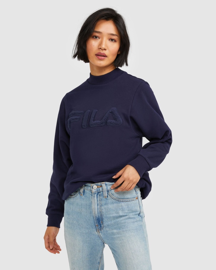 Fila UK New Navy Women's Dana 2.0 Hi-Lo Sweat