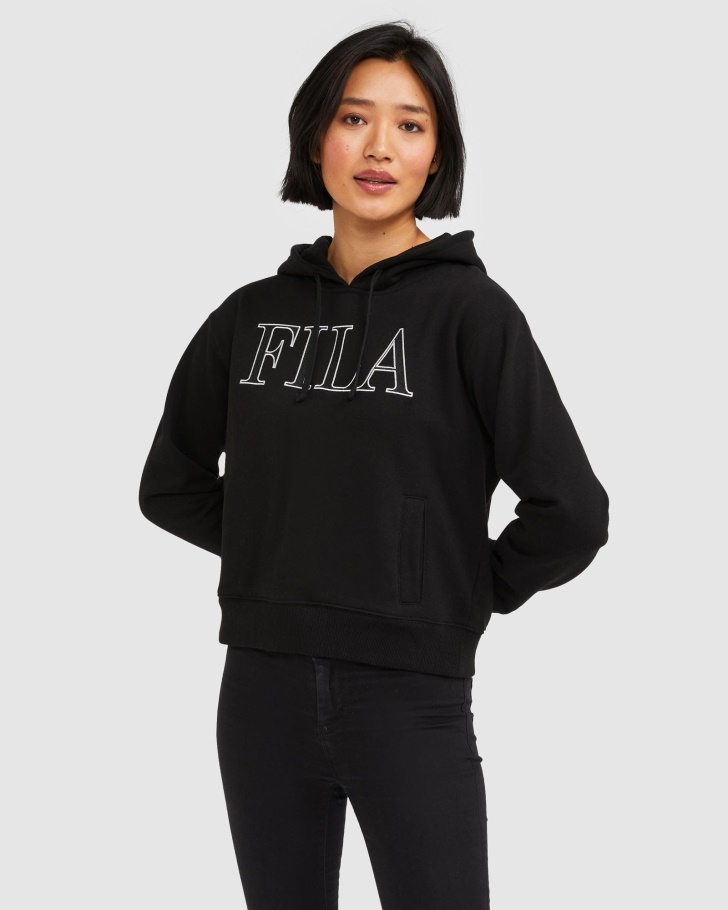 Black Women's Isidora Hoody Fila UK