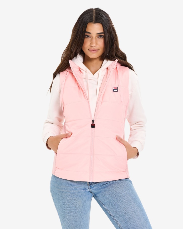 Women's Iranga Puff Vest Pale Rose Fila UK
