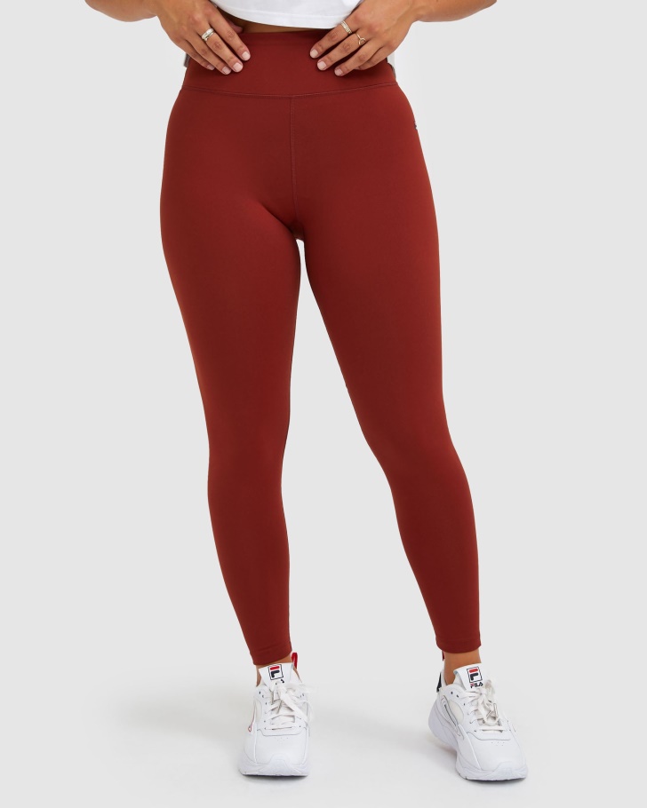 Women's Badge Tight Fila UK Brick