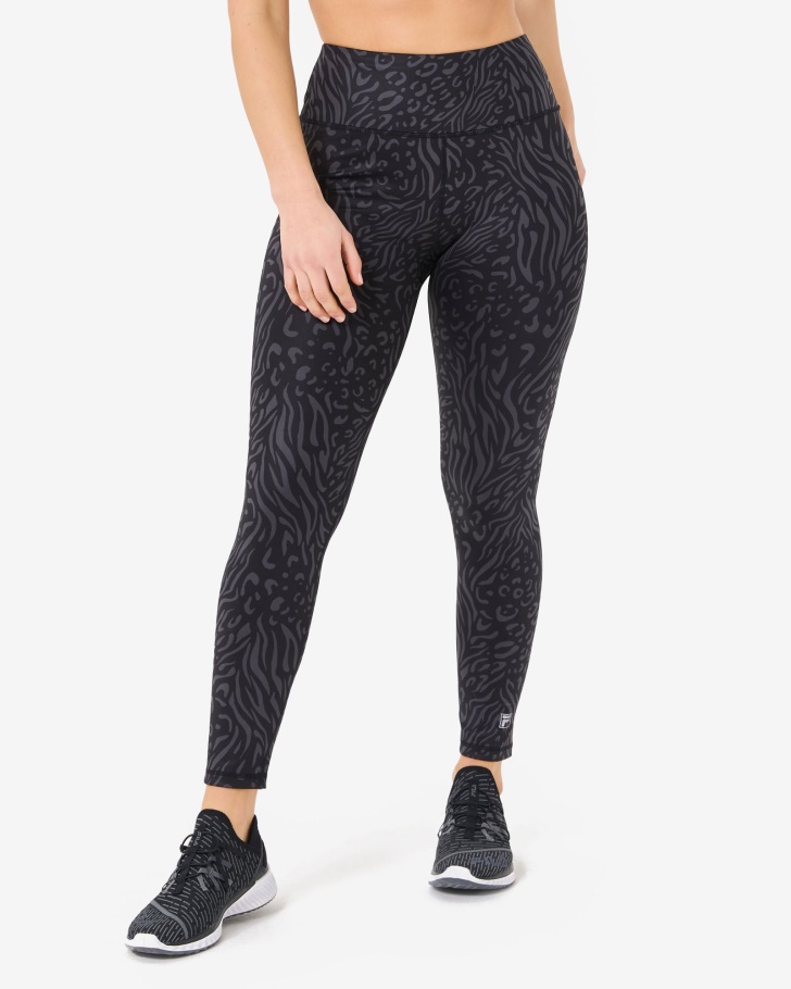 Black Fila UK Petra 7/8 Tight