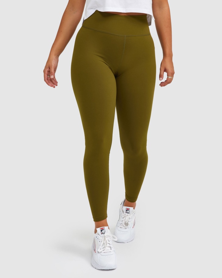 Women's Badge Tight Military Olive Fila UK
