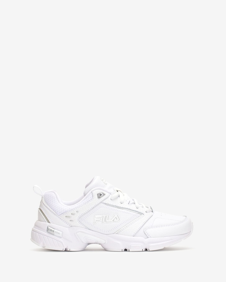 Fila UK White/Silver Women's Memory Decimus 8