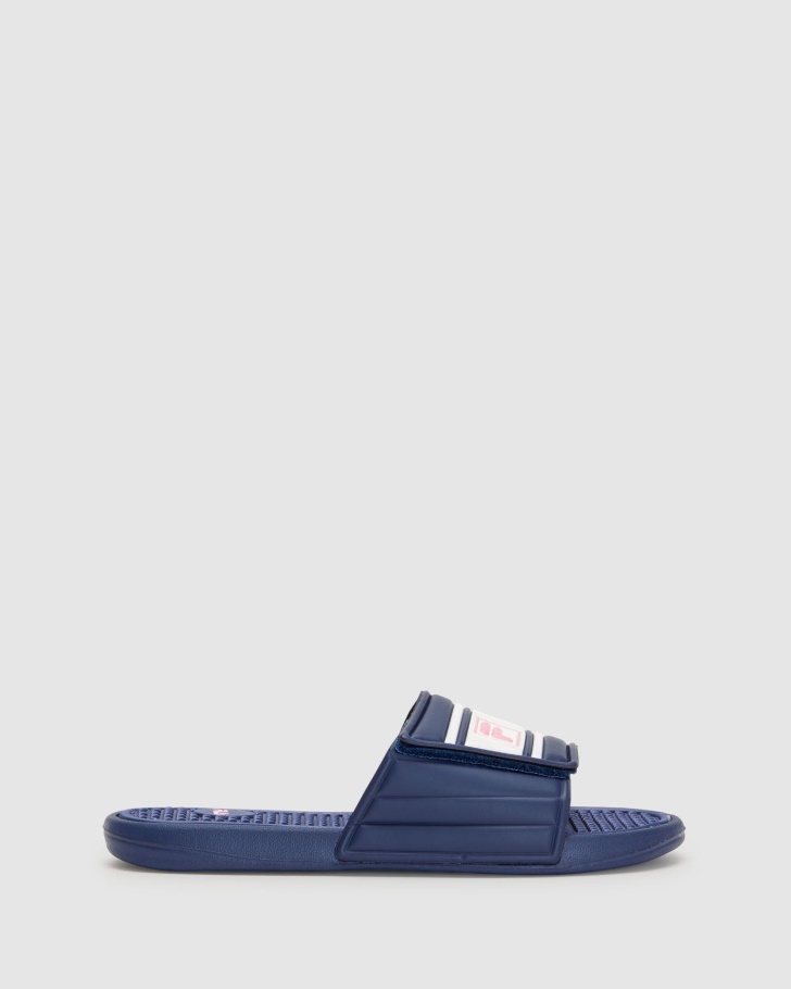 Navy/Pink Women's Atrani Slide Fila UK