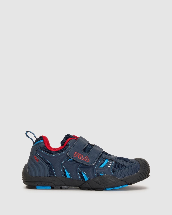 Fila UK Kid's Mattia Strap Navy/Sky Blue/Red