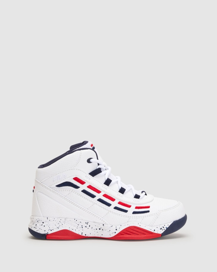 Kids Spitfire White/Fnavy/Fred Fila UK
