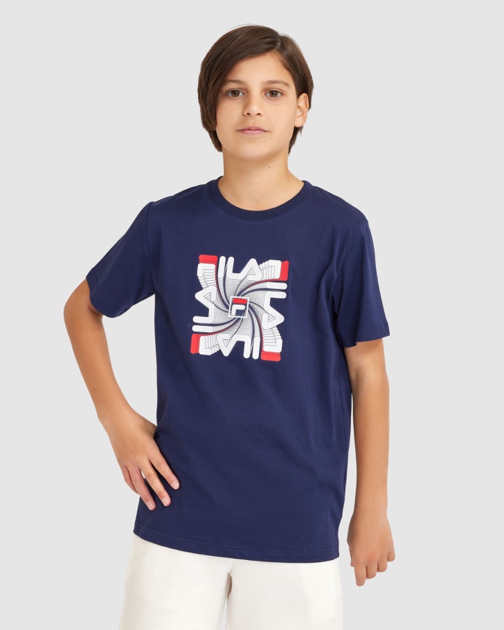 Boy's Ryan Tee New Navy Fila UK
