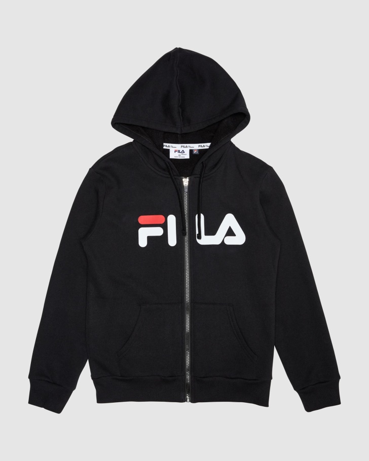 Classic Kids Zip Hoody Black Fila UK