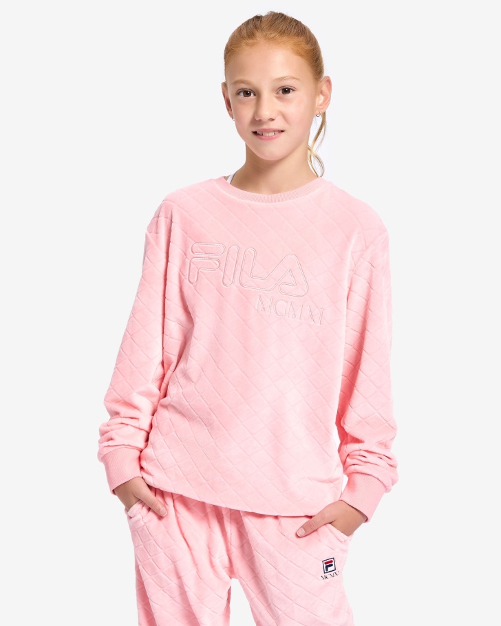 Fila UK Pale Rose Kid's Sloane Crew