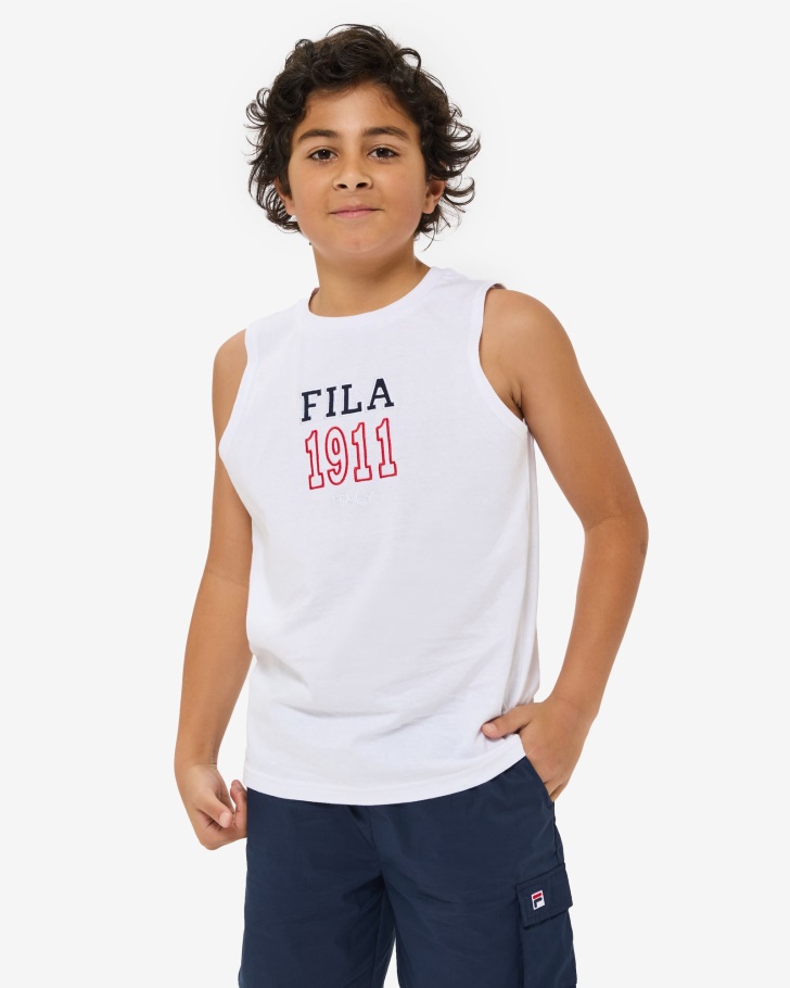 White Fila UK Zoki Tank