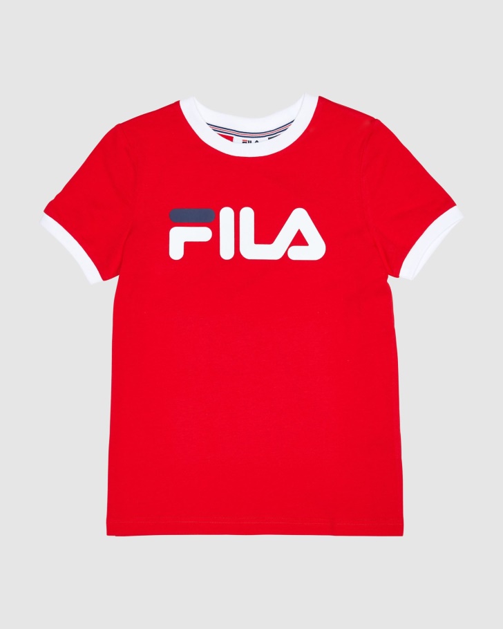 Classic Girl's Ringer Tee Red Fila UK