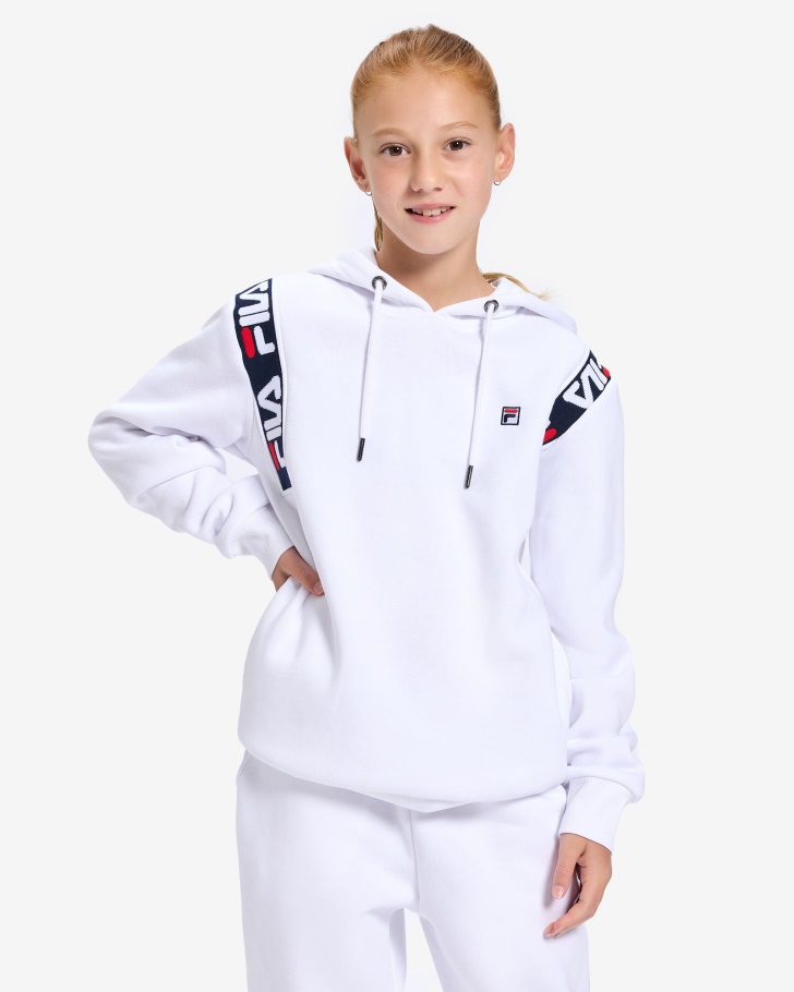 White Fila UK Kid's Badge 2.0 Hood