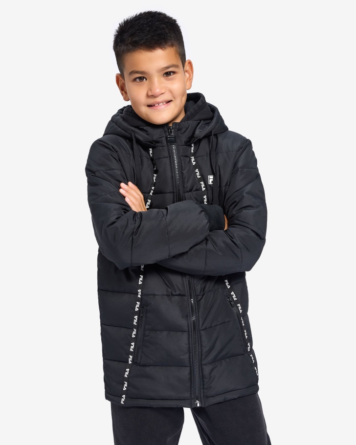 Fila UK Boys Maxim Puff Jacket Black