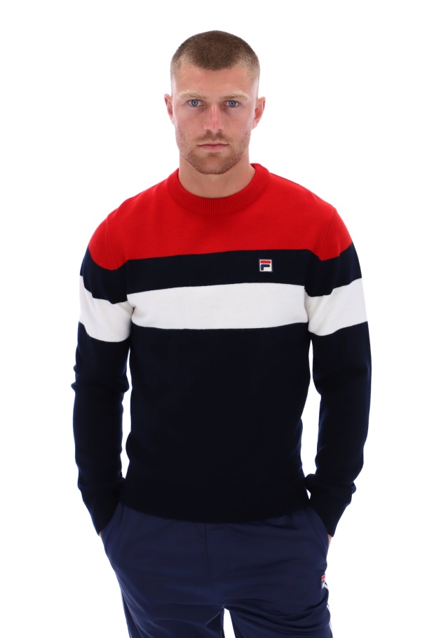 Abner Knitted Colour Blocked Crew Fila UK