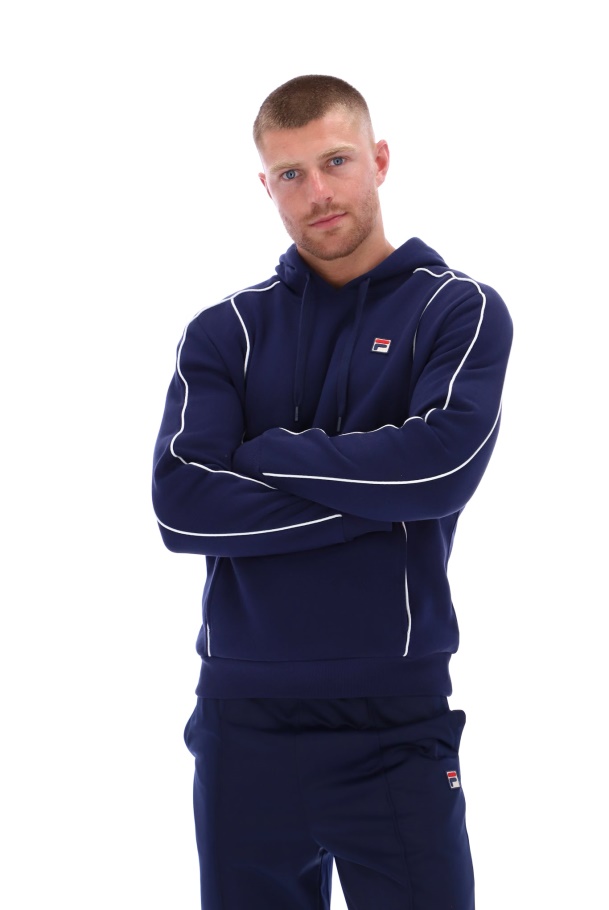 Steven Fleece Hoodie With Piping Fila UK