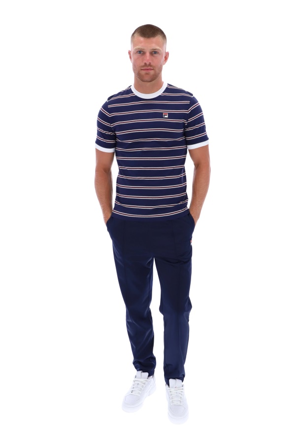 Santiago Ringer Tee With Heritage Stripe Fila UK