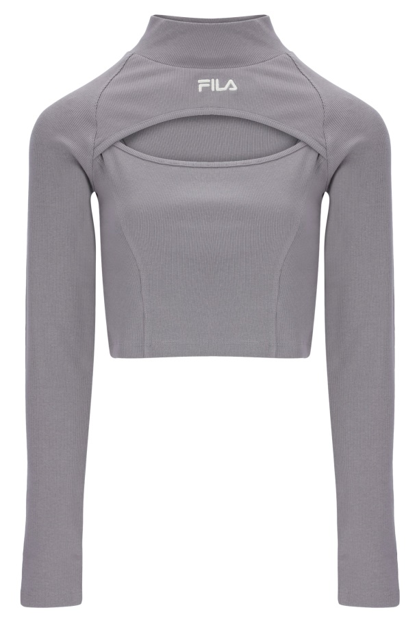 Kaia Cut Out Long Sleeved Top Fila UK