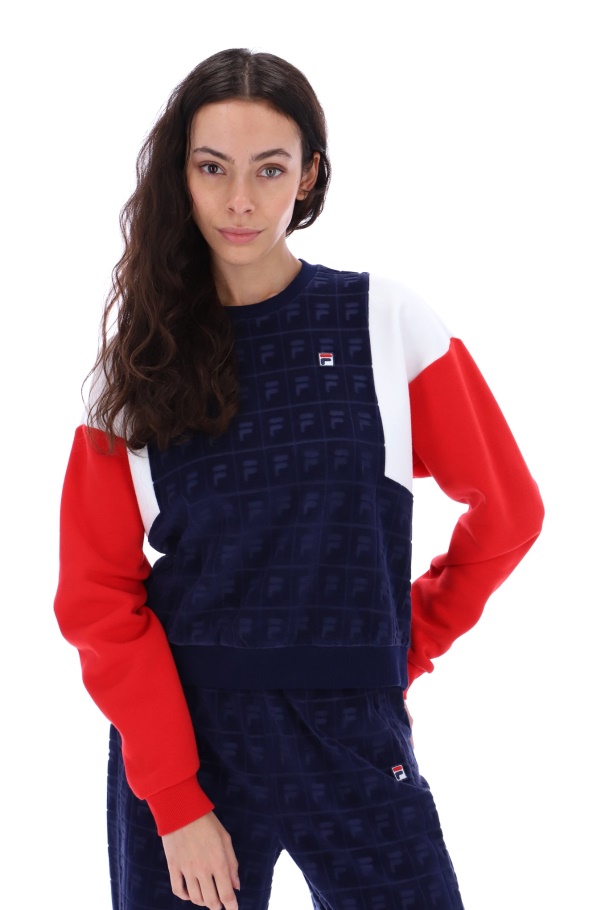Lucy Velour Crew Sweatshirt Fila UK